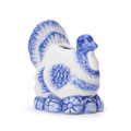 Pair of Hand Painted Blue and White Turkey Candleholders | TC82590