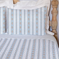 Handmade Bella Floral Stripe Quilted Bedding | IMHQD9788I