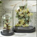 Flora and Fauna Butterflies in Oval Dome Sculpture | TCFNG006-GRN