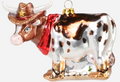 Handmade Cowboy Steer Glass Ornament | OHEDTT1000