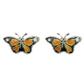 Monarch Butterfly Cloisonne Post Earrings | Bamboo Jewelry | bj0003pe -2