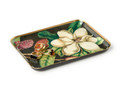 Vintage Floral Print Metal Tray