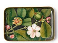 Vintage Floral Print Metal Tray