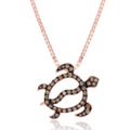 Koa Diamond Petro Turtle Pendant Necklace | HTSSTP-36055/K