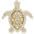 Deluxe Diamond Turtle Stud Earrings | HTSSTE-36074D