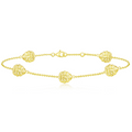 Yellow Gold Monstera Link Bracelet | HTSFMB-610