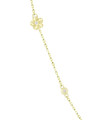Yellow Gold Diamond Plumeria Link Necklace | HTSFLN-0002