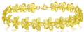 Yellow Gold Diamond Plumeria Bracelet | HTSFPB-367