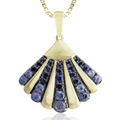 Blue Sapphire Shell Pendant | HTSSSP-36063
