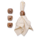 Set of 4 Tiger Cowrie Shell Napkin Holders | TC55139