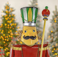 59" Tall Iron Christmas Burgundy Nutcracker Holding Baton | ZLIZR131167