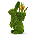 Faux Moss Bunny With Basket Backpack Cachepot | TC82173 - Back