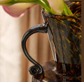 Hand Blown Tortoise Etruscan Style Vase with Handles | TCPEH024-S2