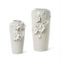 Hand Sculpted Porcelain Vase with 3D Flowers | TC54988