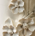 Hand Sculpted Porcelain Vase with 3D Flowers | TC54988