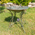 23" Tall Iron Birdbath with Bird Details & Porcelain Accent Bronze Finish | ZLIZR180891-BZ