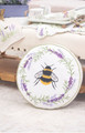 Hand Embroidered Lavender and Bee Pillow | GIIC861663526