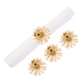 Jeweled Bee and Daisy Napkin Ring Set of 4 | GIIC47029246S4