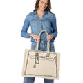 Tote de Luxe Cotton Canvas Tote with Sketch Bag Motif