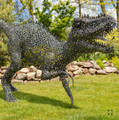 7.3 Foot Tall Giant Metal Tyrannosaurus Rex Garden Statue | ZLIZR220916