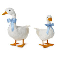 Hand-Crafted Geese with Satin Bows | TC82776