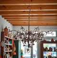 47.25" Hanging Iron Rose Tree Chandelier in Bronze | ZLIZR700720-BZ