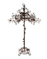 67" Tall Medium Standing Iron Rose Tree Coat Rack | ZLIZR707030-BZ