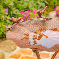 28.75" Tall Lilypad-Shaped Birdbath & Tri-Stand in Antique Bronze | ZLIZR180619-BZ
