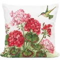 Geranium and Hummingbird Indoor Outdoor Pillow | MCSW2619