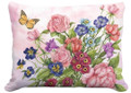Butterfly with Roses and Pansies Indoor Outdoor Pillow | MCSW2601