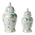 Bird & Blossom Chinoiserie Covered Temple Jar | TCBLF176