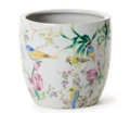 Bird & Blossom Chinoiserie Porcelain Garden Cachepot | TCBLF178