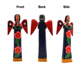 Handmade 15 inch Guatemalan Wooden Angel with Trumpet Figure | MCHAC-WFM-2502