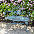 47.25" San Marino Metal Mosaic Garden Bench in Mossy-Blue | ZLIZR250040-BL