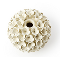 Hand-Crafted White Porcelain Hydrangea Flower Bud Vase / Taper Candle Holder } |TC55458