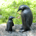 Papa Penguin with Chick Outdoor Sculptures | SPI51239