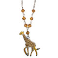 Giraffe Cloisonne Necklace | Bamboo Jewelry | 0058sn -2