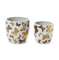 Golden Butterfly Porcelain Garden Cachepot 
| TCBLF182