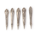Floral Silver Plate Victorian Knife Handle Pen in Gift Pouch | TC55307