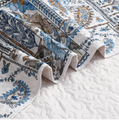 Blue Jaipur Floral Paisley Quilted Throw Blanket | DUKDQT25164