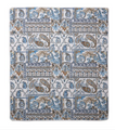 Blue Jaipur Floral Paisley Quilted Throw Blanket | DUKDQT25164