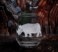 African Safari Crystal Stemless Wine Glass Set of 4 | EC673-AF-Safari/4