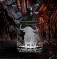 African Safari Crystal 13 oz. Rocks Glass Set of 4 | EC660-AF-Safari/4