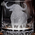 African Safari Crystal 13 oz. Rocks Glass Set of 4 | EC660-AF-Safari/4