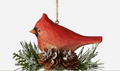 Wooden Cardinal on Glass Ornament | OHDNF0697 - Card