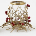 Red Berry Hurricane Glass Candleholder | OHDSI1556 - Berry