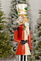 65" Tall Standing Iron Nutcracker with Candy Cane & Lights | ZLIZR220430