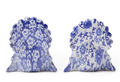 Pair of Blue and White Chinoiserie Tabletop Turkeys | TC82825