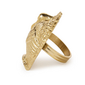 Set of Two Golden Turkey Napkin Rings | TC82845