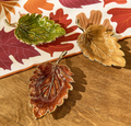  Set of 5 Food Safe Enameled Leaf Trays | TC82883
